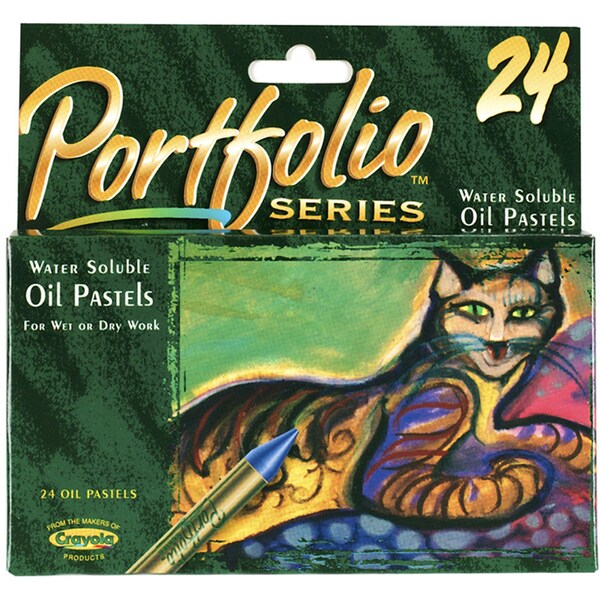 Crayola Portfolio Pastels 24/Pkg-Assorted Colors