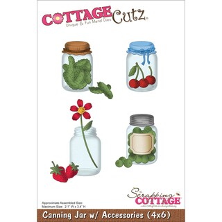 CottageCutz Die 4"X6"-Canning Jar With Accessories