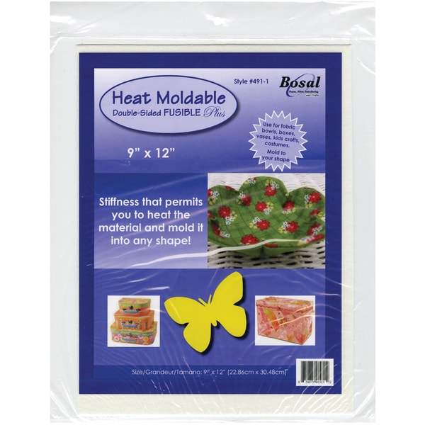 Heat Moldable Double-Sided Fusible Plus-9"X12" White 1/Pkg