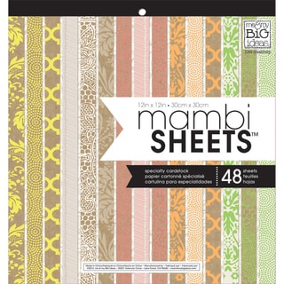 MAMBI Sheets Specialty Cardstock 12"X12" 48/Sheets-Neon & Kraft