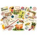 Farm Girl Miscellany Embellishment Assortment-Die-Cuts, Buttons & Ribbon