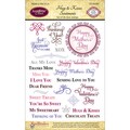 JustRite Stampers Clear Stamp Set-Hugs & Kisses 26pc