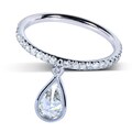 14k White Gold 4/5 ct TDW Diamond Dangle Ring (H-I, SI1-SI2)