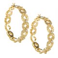 Carolee Flower Cubic Zirconia Hoop Earrings