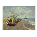 Vincent Van Gogh 'Fishing Boats on the Beach' Canvas Art