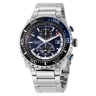 Nautica Men's Eclipse N15519G Silver Stainless-Steel Quartz Blue Dial Watch