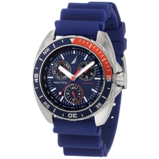 Nautica Men's Sport Ring N07578G Blue Resin Analog Quartz Blue Dial Watch
