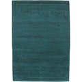Hand-knotted Teal Green Wool Rug (8' x 11')