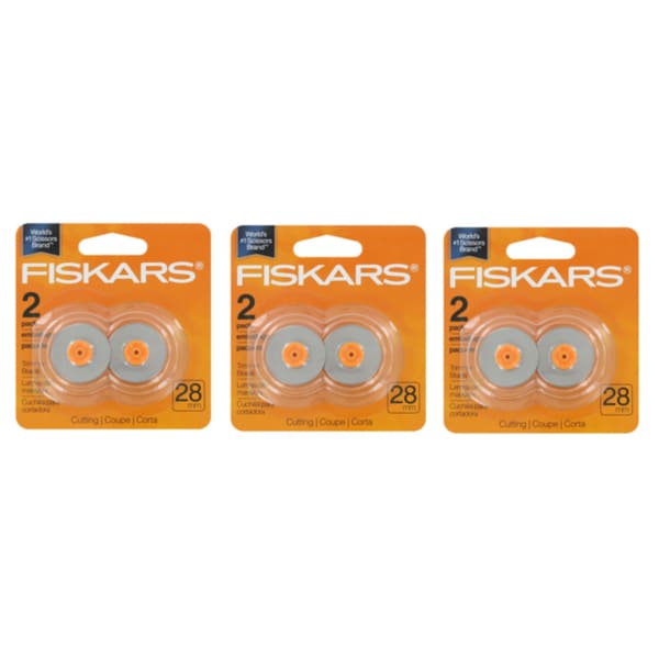 Fiskars FStyle 28mm Paper Trimmer Rotary Replacement Blades (Pack of 6