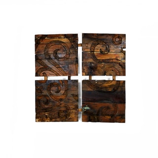 ===>  Ecologica Reclaimed Wood Hand Carved Wall Decor