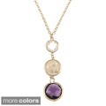Rivka Friedman Gold Overlay Graduated Gemstone Necklace