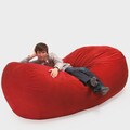 Larson Red Faux Suede 8-foot Lounger Bean Bag