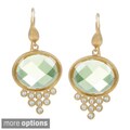 Rivka Friedman Crystal Leverback Earrings