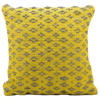 Woven Luster Yellow Pillow