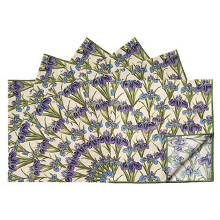 Rose Tree Plum Iris 18-inch Square Napkins (Set of 6)