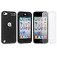Insten Black iPod Case Cover/ Anti-Glare Screen Protector for Apple iPod Touch Generation 5th/ 6th