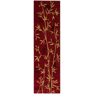 Chambord Asian Bamboo Red Runner Rug (2' x 5'9)