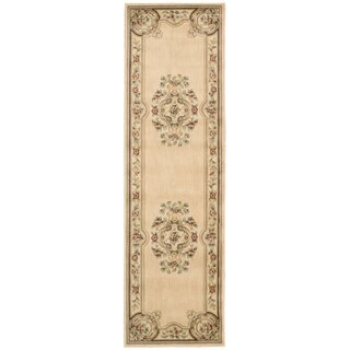 Aubusson Collection Ivory Runner Rug (2'3 x 8')