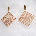 Ann Marie Lindsay 18k Gold Square Earrings
