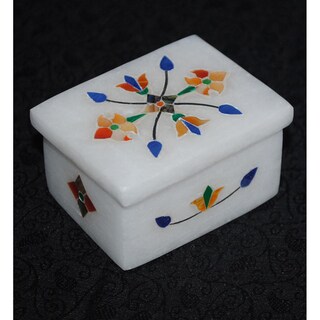 Marble and Jewel Encrusted Jewelry Box (India)