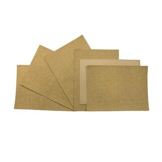 Rose Tree 18-inch Rectangle Gold Seagrass Place Mats (Set of 6)