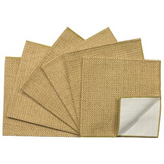 Rose Tree 18-inch Square Gold Seagrass Napkins (Set of 6)
