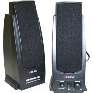 Inland Pro Sound 2000 2.0 Speaker System - 7.2 W RMS - Black