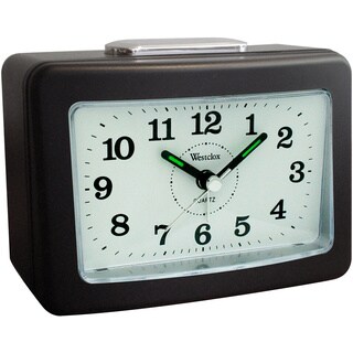 Westclox No Tick Loud Bell Analog Alarm Clock