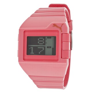 Puma Women's 'Don't Run Out Of Stream' Pink Rubber Watch