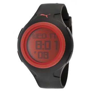 Puma Women's 'Don't Run Out Of Stream' Black Rubber Watch