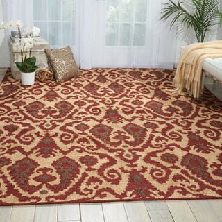 Kindred Damask Ivory/Brown Area Rug (7'9 x 10')
