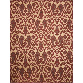 Kindred Damask Ivory/Brown Area Rug (2'3 x 3'9)