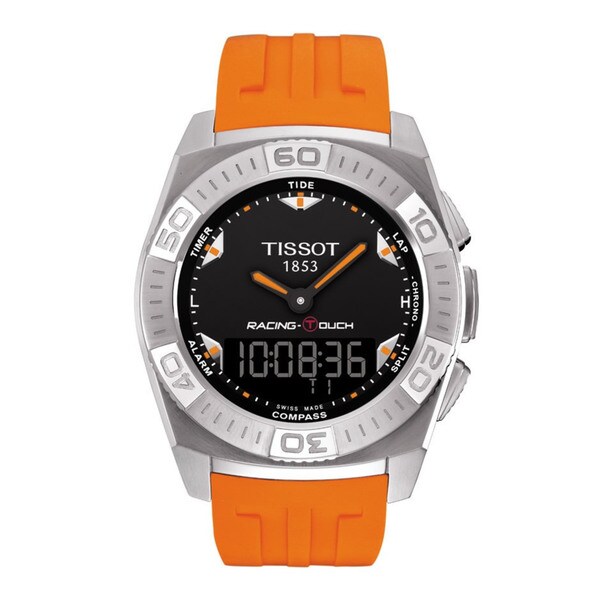 Tissot Men's 'Racing-Touch' Black/ Orange Chronograph ...