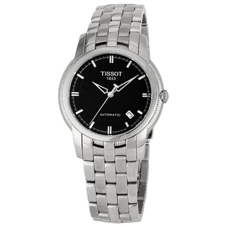 Tissot Men's 'T-Classic' Stainless Steel Black Dial Watch
