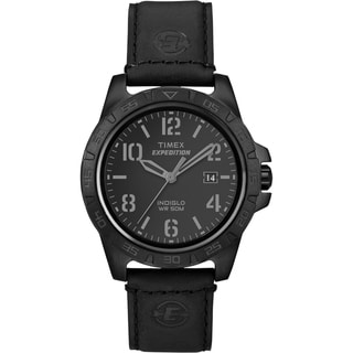 Timex Unisex Expedition Rugged Metal Field Blackout Leather Watch