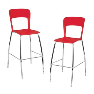 LumiSource Red Barstools (Set of 2)