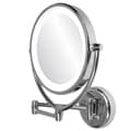 Ovente 1x/10x Dimmable Lighted Round Wall Mirror