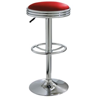 AmeriHome Soda Fountain Red Bar Stool