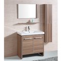 White Resin 31-inch Single Sink Bathroom Vanity with Matching Mirror and Wall Cabinet