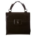Prada Black Spazzolato Leather Gusset Bag