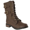 Riverberry Women's 'Battle-02' Taupe Combat Boots