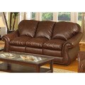 Stanley Tobacco Brown Bonded Leather Sofa