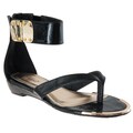 Riverberry Women's 'Lottie' Black Ankle Strap Sandals
