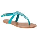 Riverberry Women's 'Morris' Sparkling Detail Turquoise Microsuede Sandals