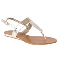 Riverberry Women's 'Saili' Gold Metallic-detail Slingback Sandals