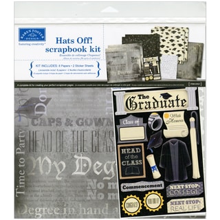 Hats Off! Graduation Scrapbook Page Kit 12"X12"-
