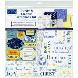 Purify & Cleanse Baptism Scrapbook Page Kit 12"X12"-