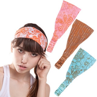 Floral Cotton Headband With Lurex Details (Nepal)-Image