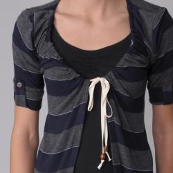Journee Collection Junior's Tie-front Short-sleeve Cardigan
