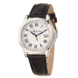 Raymond Weil Men's 'Tradition' Stainless Steel and Leather Quartz Watch